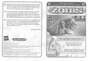 Mode d’emploi Hasbro Zoids Gravity Saurer