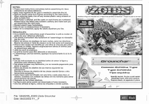 Manual de uso Hasbro Zoids Grounchar