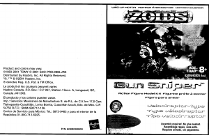 Manual de uso Hasbro Zoids Gun Sniper
