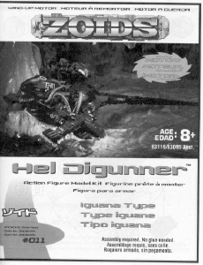 Manual de uso Hasbro Zoids Hel Digunner
