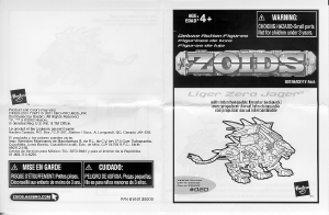 Manual Hasbro Zoids Liger Zero Jager