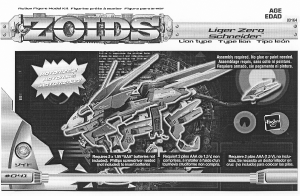 Manual de uso Hasbro Zoids Liger Zero Schneider