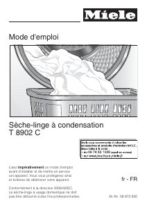 Mode d’emploi Miele T 8902 Sèche-linge