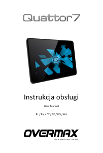 Instrukcja Overmax Quattor 7 Tablet