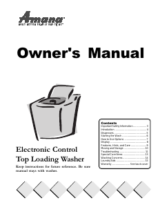Manual Amana ALW432RAW Washing Machine