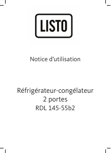 Mode d’emploi Listo RDL 145-55b2 Réfrigérateur combiné