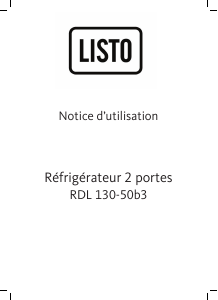 Mode d’emploi Listo RDL 130-50b3 Réfrigérateur combiné