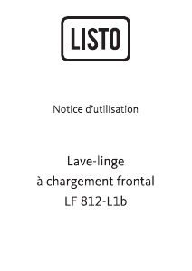 Mode d’emploi Listo LF 812-L1b Lave-linge