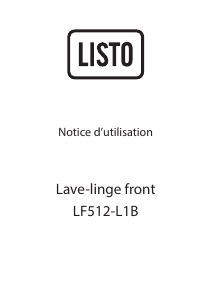 Mode d’emploi Listo LF 512-L1B Lave-linge