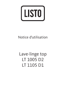Mode d’emploi Listo LT 1005 D2 Lave-linge