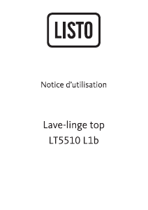 Mode d’emploi Listo LT 5510 L1b Lave-linge