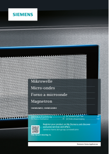 Mode d’emploi Siemens CM585AMS0 Micro-onde