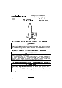 Mode d’emploi Metabo RP 3608DA Aspirateur