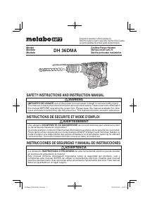 Manual de uso Metabo DH 36DMA Martillo perforador