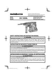 Manual de uso Metabo DH 18DBL Martillo perforador