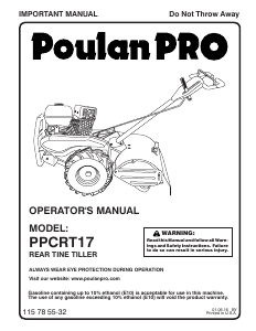 Mode d’emploi Poulan PPCRT17 Cultivateur