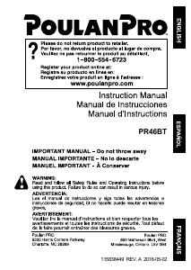 Mode d’emploi Poulan PR46BT Souffleur