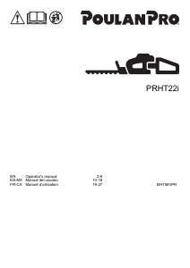 Manual de uso Poulan PRHT22i Tijeras cortasetos