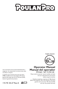 Manual Poulan PPX46Z Lawn Mower