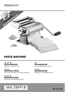 Manual Ernesto IAN 289918 Pasta Machine