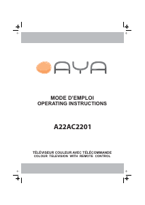 Mode d’emploi AYA A22AC2201 Téléviseur LED