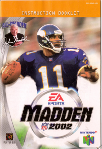 Handleiding Nintendo N64 Madden NFL 2002