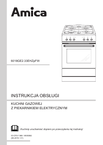 Instrukcja Amica 618GED2.33HZpF(W) Kuchnia