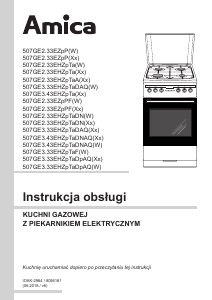 Instrukcja Amica 57GE3.43HZpTaDNAQ(W) Kuchnia