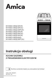 Instrukcja Amica 510GE3.33ZpTaF(Xx) Kuchnia