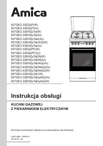 Instrukcja Amica 57GE3.33HZpTaDAQ(Xx) Kuchnia