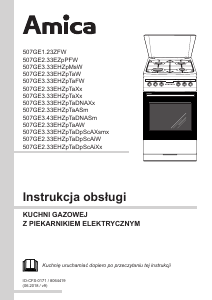 Instrukcja Amica 57GED2.33HZpTaA(Bm) Kuchnia