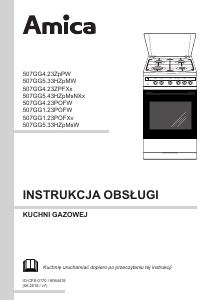 Instrukcja Amica 57GGH1.23OFP(Xv) Kuchnia