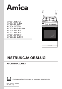 Instrukcja Amica 57GGH4.23ZpP(W) Kuchnia