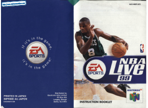 Manual Nintendo N64 NBA Live 99