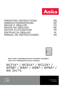 Handleiding Amica WCB1K54B24.1 Wijnklimaatkast