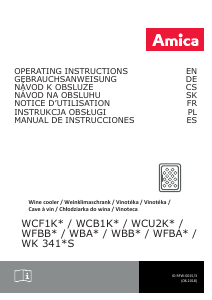 Manual de uso Amica WCF1K15B7.1 Vinoteca