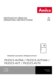 Handleiding Amica FK2515.4UTX Koel-vries combinatie