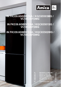 Mode d’emploi Amica IN FK339.6GBDFZAA Réfrigérateur combiné
