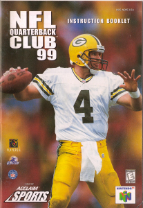 Manual Nintendo N64 NFL Quarterback Club 99