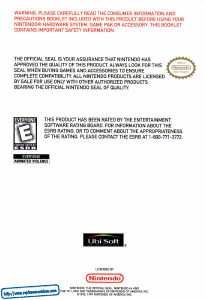 Manual Nintendo N64 Rayman 2 - The Great Escape