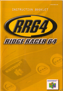 Manual Nintendo N64 Ridge Racer 64