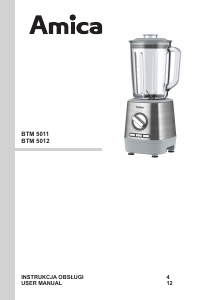 Instrukcja Amica BTM 5011 Blender