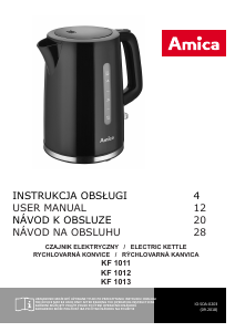 Manual Amica KF 1012 Kettle