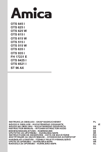 Návod Amica OTS 6425 I Digestor