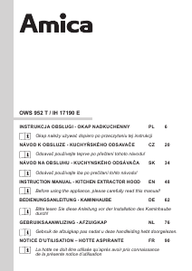 Handleiding Amica OWS 952 T Afzuigkap