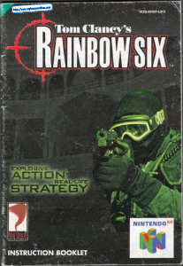 Handleiding Nintendo N64 Tom Clancys Rainbow Six