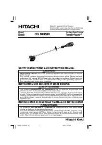 Manual Hitachi CG 18DSDL Grass Trimmer