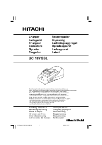 Bruksanvisning Hitachi UC 18YGSL Batteriladdare
