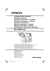 Manual Hitachi DH 24DVC(S) Martelo perfurador