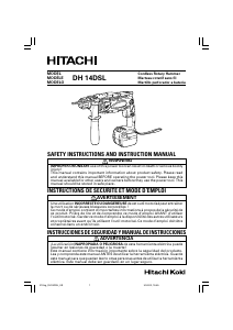 Manual de uso Hitachi DH 14DSL Martillo perforador